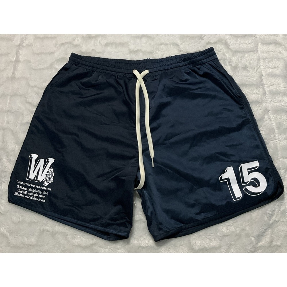 Darc Sport Our Stamp Gerard Gym Shorts Navy Blue Mens Large Athletic  323/1000